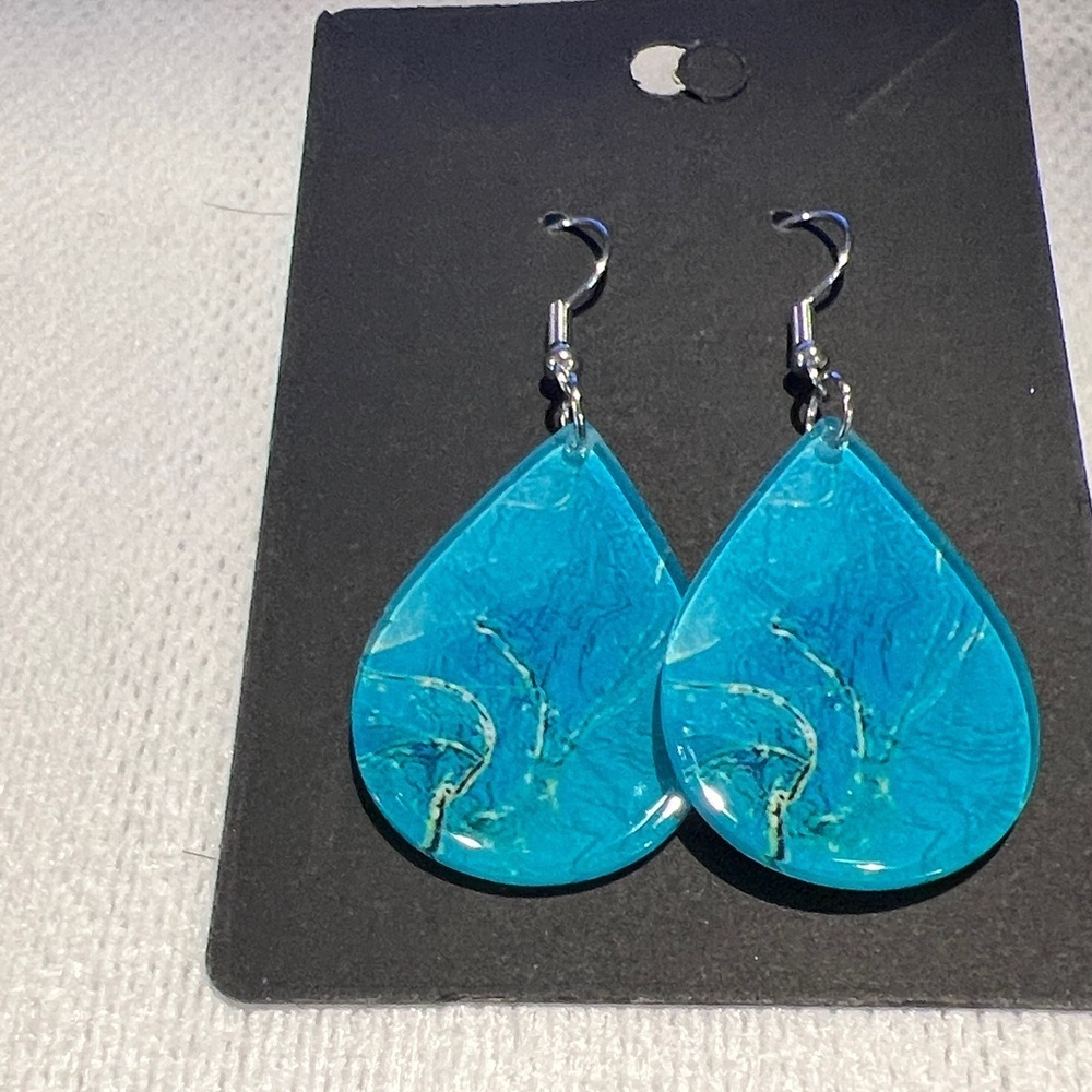 Vibrant Turquoise Teardrop Earrings
